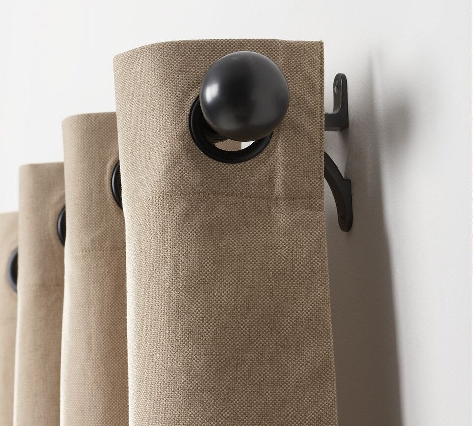 PB Standard Ball Finial & Curtain Rod Antique Bronze Finish Pottery